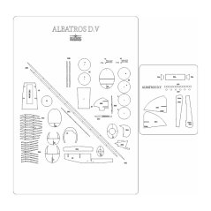 Albatros D.V - Laserové doplňky - kostra