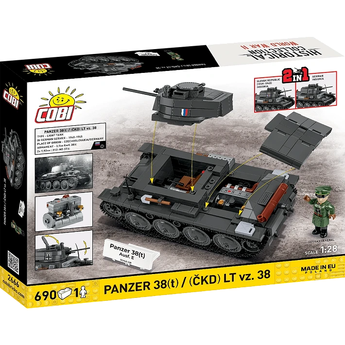 Panzer 38(t)/ČKD LT vz. 38 WWI - Plastová stavebnica COBI
