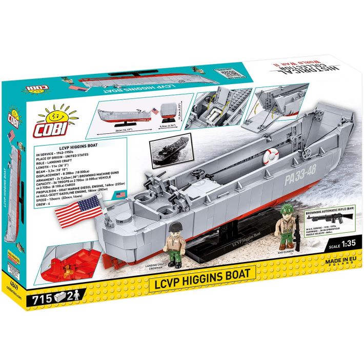 Americký vyloďovací člun LCVP-HIGGINS BOAT - Plastová stavebnice COBI