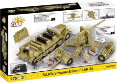 Sd. Kfz. 8 ťahajúci 8,8 cm Flak 36 - Plastová stavebnica COBI