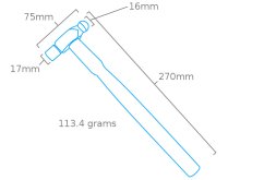 Kladivo válcové / kulové, 113g