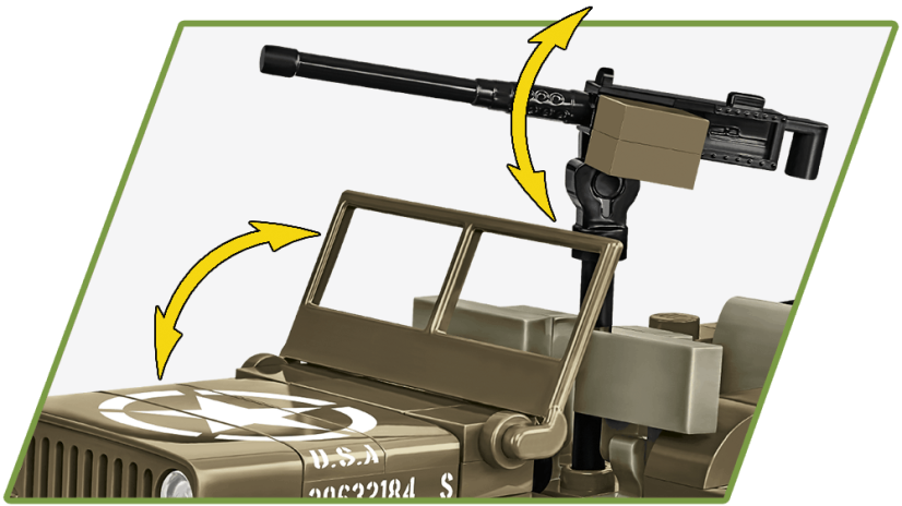 Jeep Willys MB + přívěs  WWII - Plastová stavebnice COBI