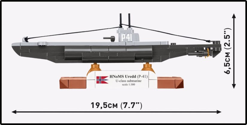 HNoMS Uredd (P-41) U-class ponorka WWII - Plastová stavebnice COBI