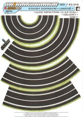 Asfaltová ulice 6,5/9,5 - oblouky - sada 1