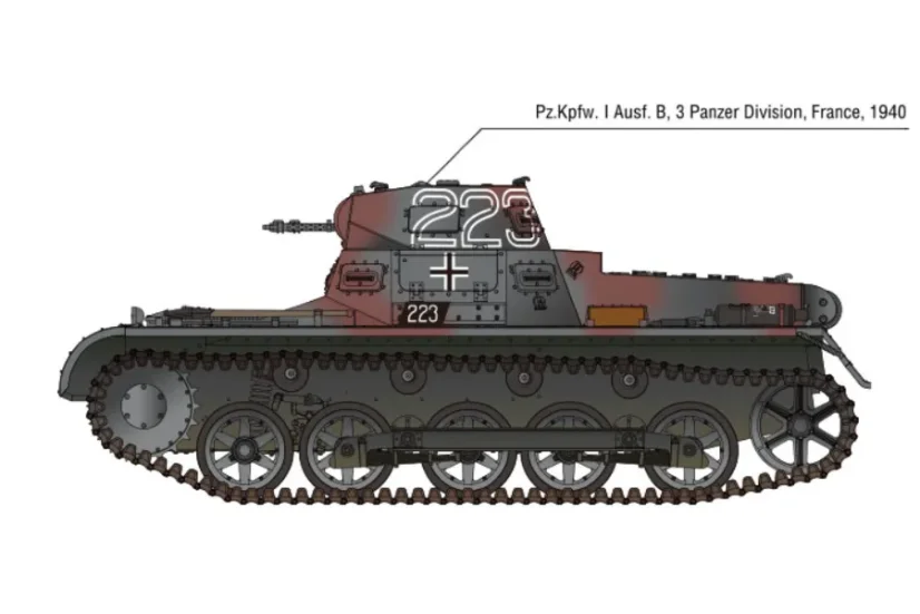 German Panzer I Ausf.B & Motorcycle 1/35