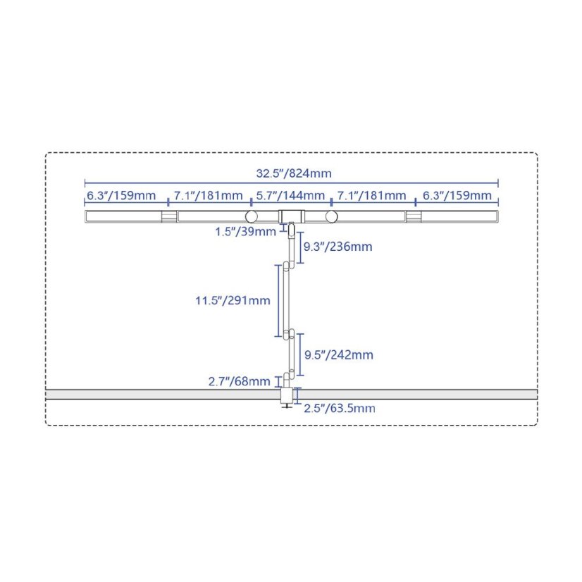 LED stolní pracovní lampa, 24 W, 3000 - 6500 K, stmívatelná