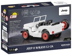 Jeep Willys CJ-2A - bílý - Plastová stavebnice COBI