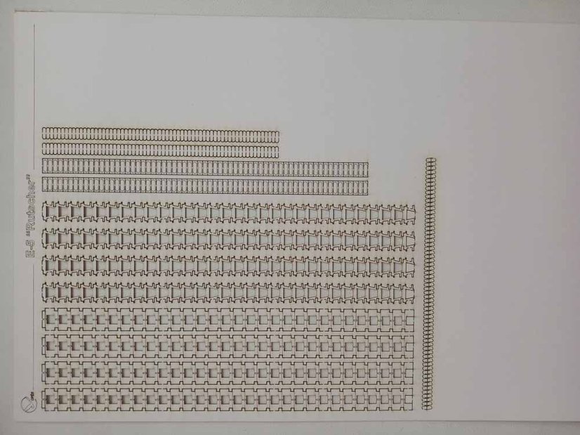 Stíhač tanků E-5 - Laserové doplňky - pásy