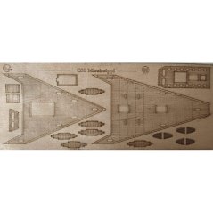 Bitevní loď Mississippi - Laserové doplňky - dřevěná paluba