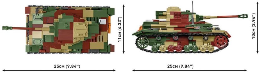 Tank PzKpfw IV Ausf. G WWII - Plastová stavebnice COBI