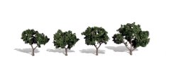 Listnaté stromky - Tmavě zelená - 5 cm - 7,5 cm - 4ks