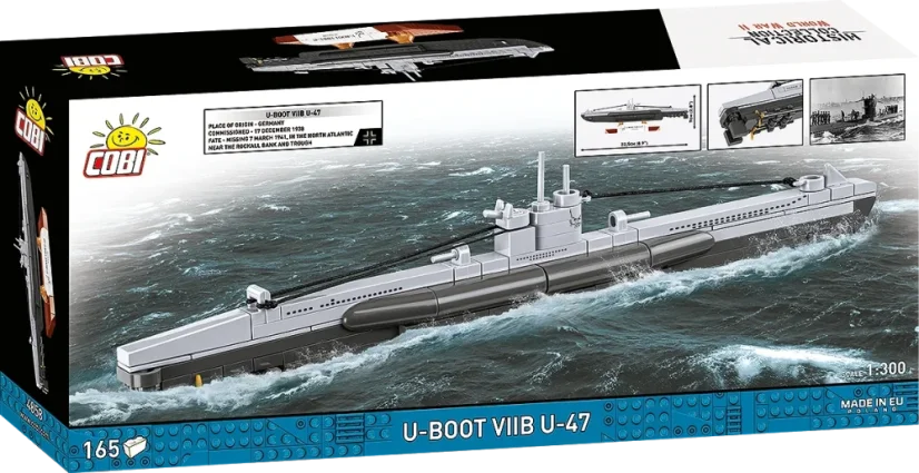 Nemecká ponorka U-Boot VIIB U-47 WWII - Plastová stavebnica COBI