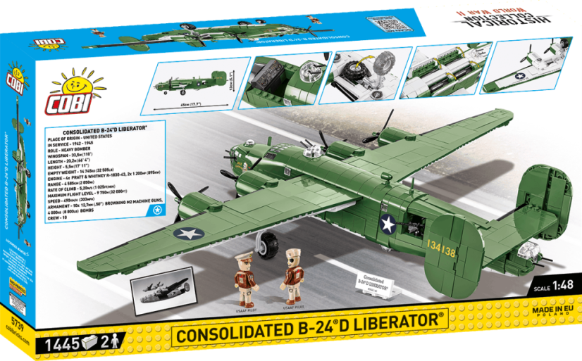 Consolidated B-24 D LIBERATOR WWII - Plastová stavebnice COBI