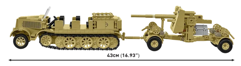 Sd. Kfz. 8 ťahajúci 8,8 cm Flak 36 - Plastová stavebnica COBI