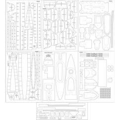HMS Belfast - Laserové doplňky - kostra
