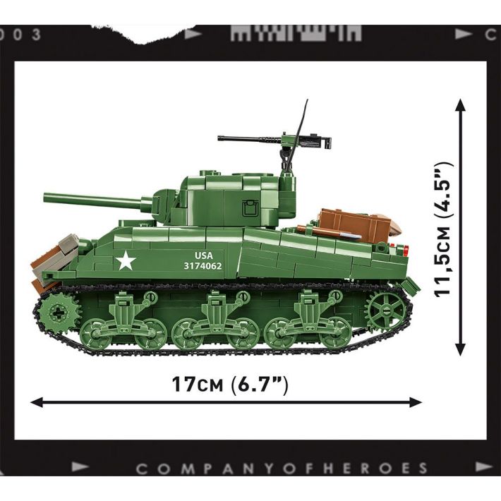 Sherman M4A1 - Plastová stavebnice COBI