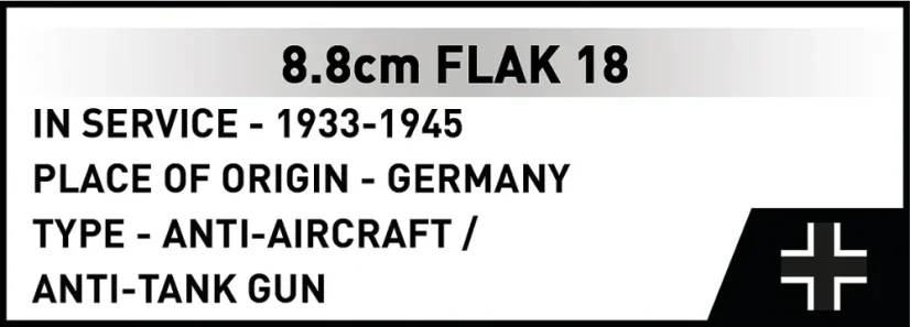 8,8 cm Flak 18 WWII - Plastová stavebnica COBI