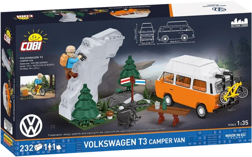 Volkswagen T3 Camper Van - Plastová stavebnica COBI
