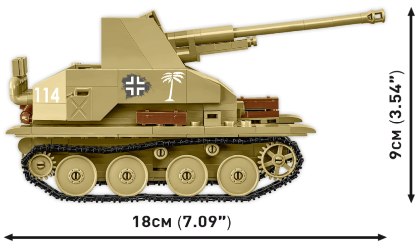 Sd.Kfz. 139 MARDER III WW II - Plastová stavebnice COBI