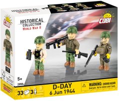 3 Figures with accessories D-DAY - COBI Plastic Kit