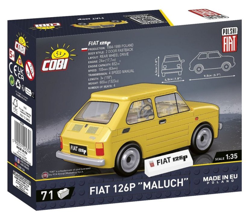 Fiat 126p - Maluch - Plastová stavebnica COBI