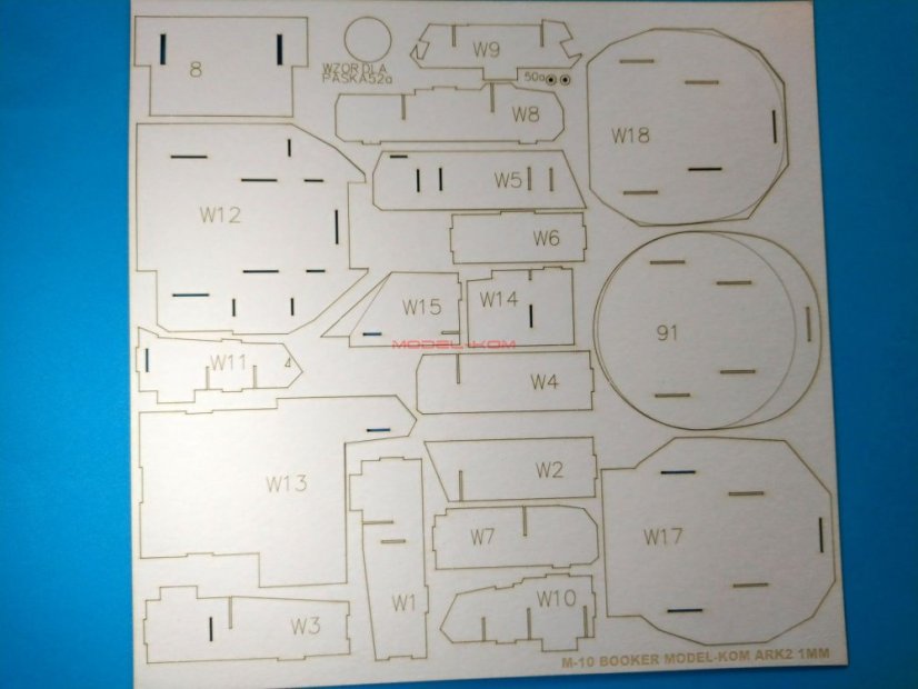 M10 Booker - Laserové doplňky - kostra