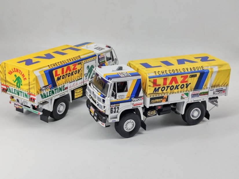 LIAZ 100.55 D č. 631 + 632 - Dakar 1986 - 1:25
