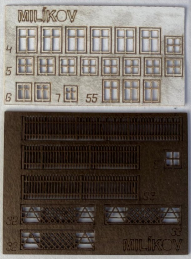 Statek čp. 18 v Milíkově - Laserové doplňky - detaily