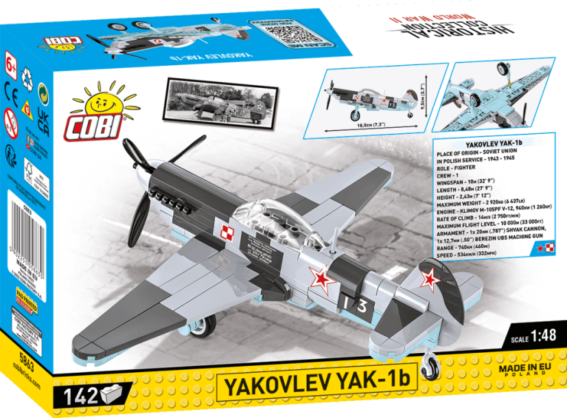 Jakovlev JAK-1b WWII- Plastová stavebnice COBI