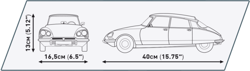 Citroën DS 21 Pallas 1968, 1:12 - Plastová stavebnice COBI