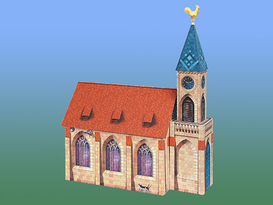 Maxi Kirche - Jednoduchý kostel s interiérem