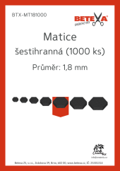 Matice šestihranná, 1,8mm, 1000ks