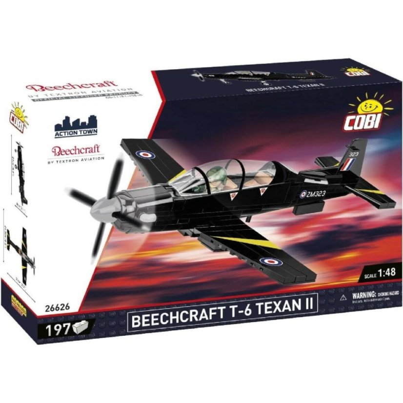Beechcraft T-6 Texan II - černý - Plastová stavebnice COBI