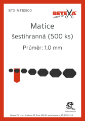 Matice šestihranná, 1,0mm, 500ks