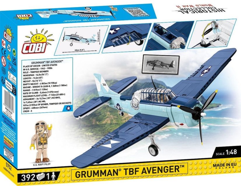 Grumman TBF Avenger - Plastová stavebnice COBI