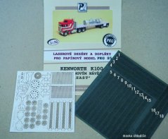 KENWORTH K100 s plošinovým návesom EAST - Laserové doplnky