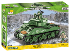 Sherman M4A3E2 Jumbo WWII - Plastová stavebnice COBI