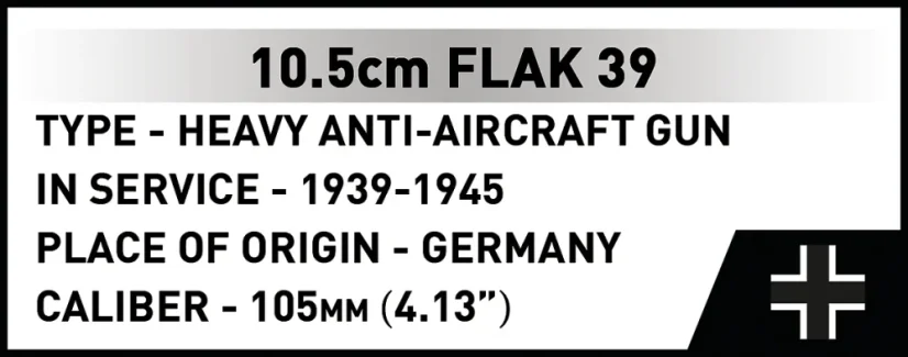 10,5 cm Flak 39 WWII - Plastová stavebnica COBI