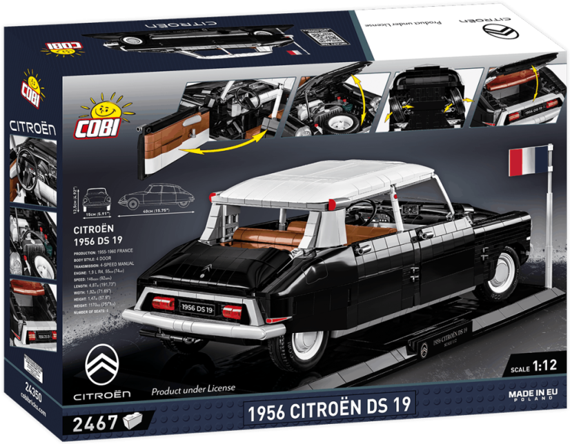 Citroën DS 19 1956 Executive Edition, 1:12 - Plastová stavebnice COBI