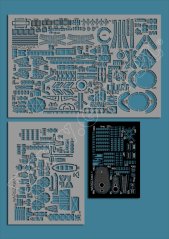 ORP Wicher II /ORP Grom II 1:100 - Laser accessories - details, railings