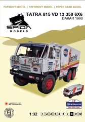 Tatra 815 VD 13 350 6X6.1 - Dakar 1990 - Clay Regazzoni - escort