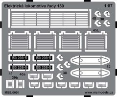 Electric locomotive series 150 (1:87) - etched parts