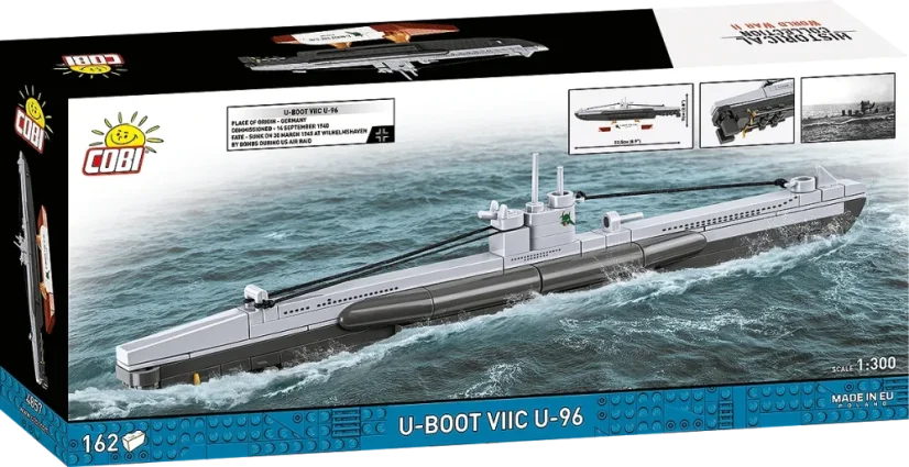 Nemecká ponorka U-Boot VIIC U-96 WWII - Plastová stavebnica COBI