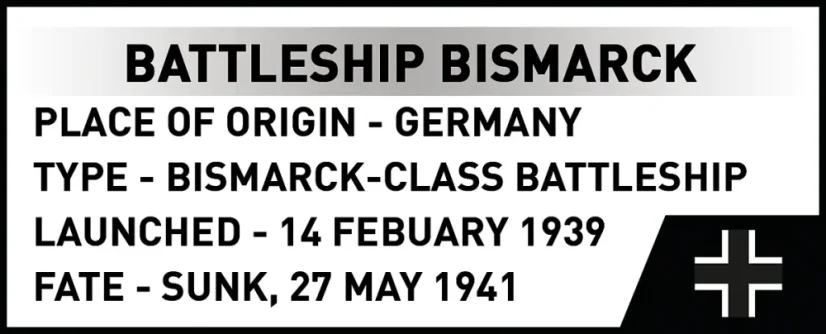 Bojová loď Bismarck WWII – plastová stavebnica COBI