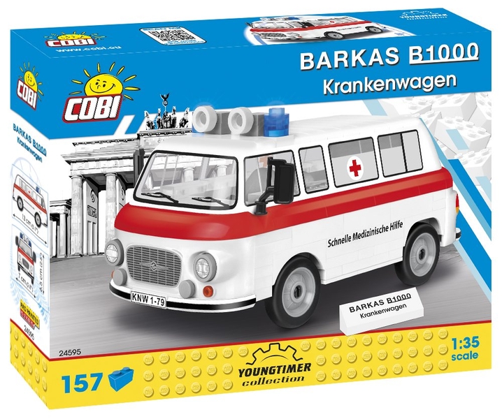 Barkas B1000 Sanitka - Plastová stavebnice COBI