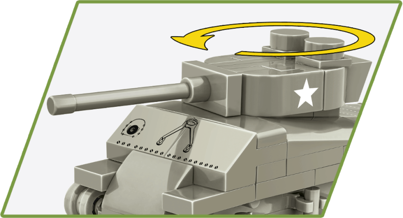 Mini Tanky - Sherman M4A1 WW II - Plastová stavebnice COBI