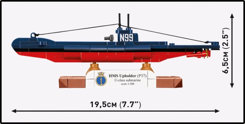 HMS Upholder (P37) U-class ponorka WWII - Plastová stavebnice COBI