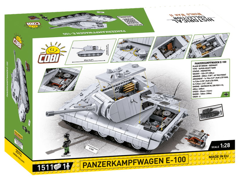 Panzerkampfwagen E-100 WWII - Plastová stavebnice COBI