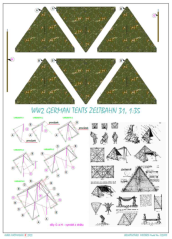 Německé stany z 2. světové války Zeltbahn 31 - 1:35