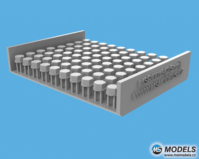 Hlavy šroubů 2,5mm - Resinové díly